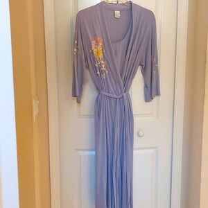 Natori 2pc sleep set: Tank nightgown and matching robe